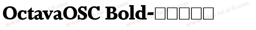 OctavaOSC Bold字体转换